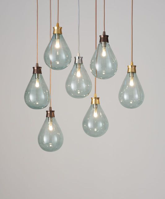 Cintola Pendants in Smoke Grey Glass