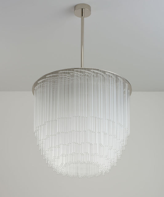 Disc Chandelier in Polished Nickel - Switched Off