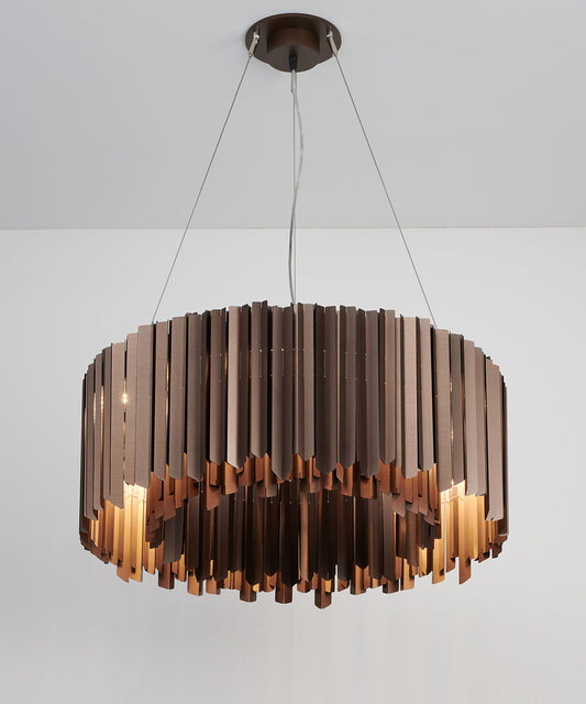 Facet Chandelier 700mm Ø in Satin Bronze