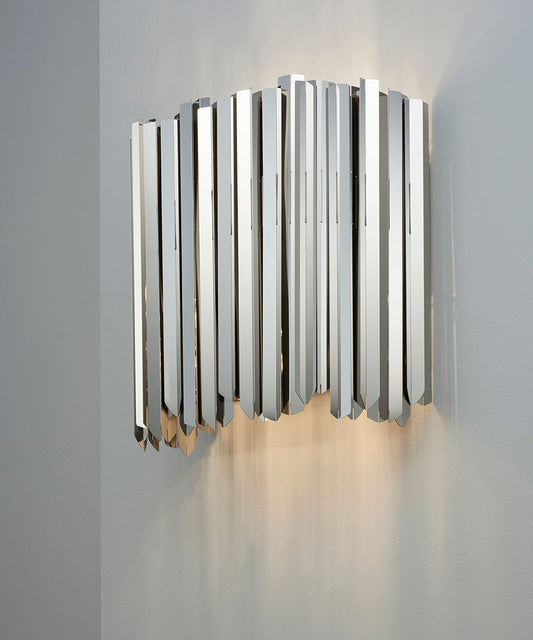 Facet Wall Light in Polished Stainless Steel